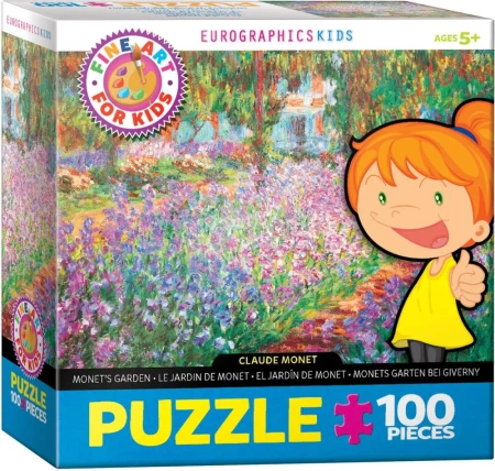 Puzzle 100 FINE ART KIDS Monets Garden by Claude Mo 6100-4908 - Eurographics