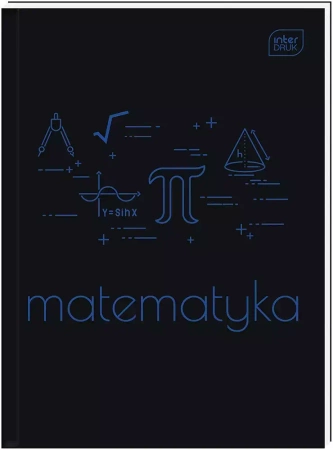 Brulion tematyczny MATEMATYKA A5 80k zeszyt TWARDA OKŁADKA ze ściągą - Interdruk