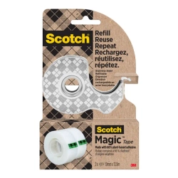 Dyspenser taśmy Scotch ze stali nierdzewnej + 2x taśma Magic 19mmx13,9m srebrny - 3M