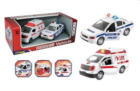Zestaw aut miejskich - policja i ambulans - Artyk