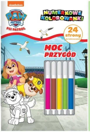 Psi Patrol. Numerkowe kolorowanki cz.8 Moc przygód - praca zbiorowa
