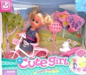 Lalka z rowerem - Pegaz Toys