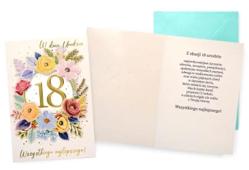 Karnet Urodziny 18 - Kukartka