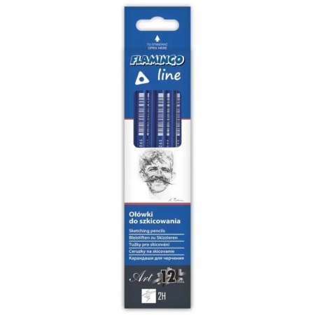 Ołówki do szkicowania trójkątne 2H 12szt - Praca zbiorowa