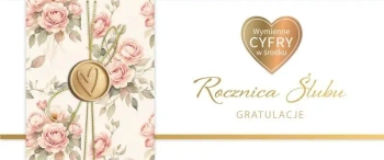 Karnet Rocznica Ślubu wymienne cyfry - Armin Style