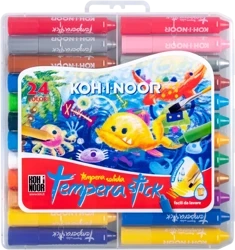 Kredki woskowe wykręcane Tempera stick DH3953 Koh-I-Noor 24 kolory