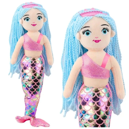 Syrenka pluszowa ogon holograficzny 48cm - Leantoys