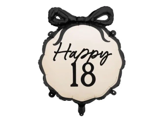 Balon foliowy pastylka Happy 18 47,5x45cm - PartyDeco