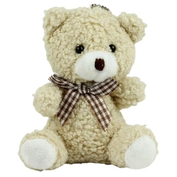 Brelok Miś pluszowy beżowy 8cm - Leantoys