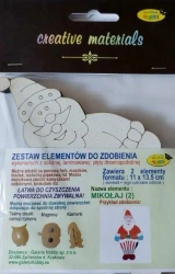Zestaw do zdobienia ze sklejki Mikołaj - Galeria Hobby