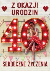Kartka okolicznościowa Urodziny 40 MF31 - Trend