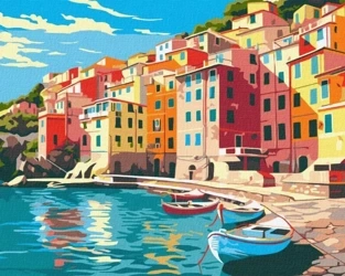 Malowanie po numerach - Słoneczne miasto 40x50cm - Ideyka