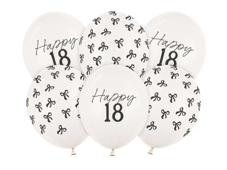 Balony 18 Pastel Off-white 30cm 6szt - PartyDeco