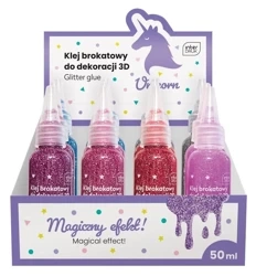 Klej do dekoracji brokatowy 50ml Unicorn (12szt) - INTERDRUK