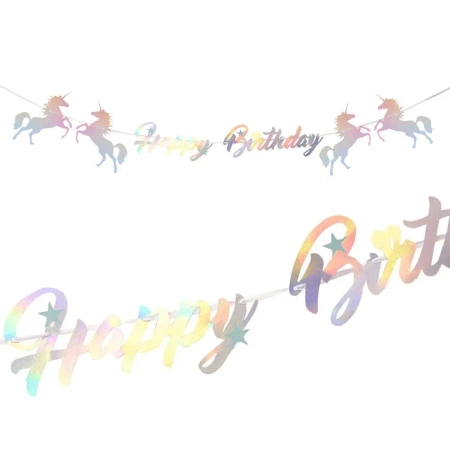 Girlanda Happy Birthday Jednorożec - Arpex