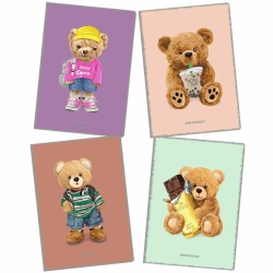 Zeszyt A4 60k.kratka PP Teddies 1szt.mix - Narcissus