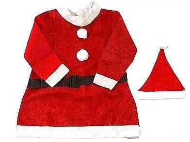 Strój Pani Mikołajowej welurowy 7-9lat - ADAR