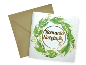 Karnet KW Komunia Konwalia Lakier 3D - Henry