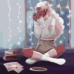 Malowanie po numerach - Przytulny wieczór 40x40cm - Ideyka