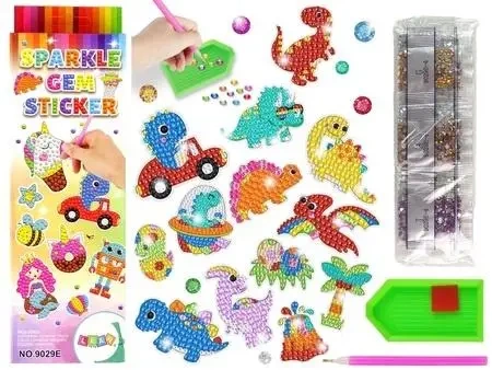 Naklejki haft diamentowy dinozaury - Leantoys