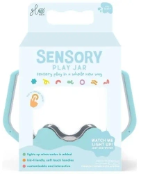 Słoik sensoryczny do napełnienia wodą błękitny - Glo Pals