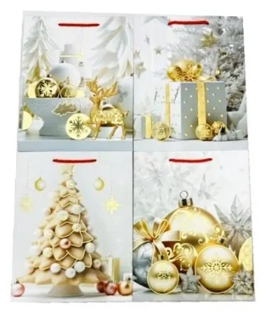 Torebka prezentowa M Boże Narodzenie platera mix