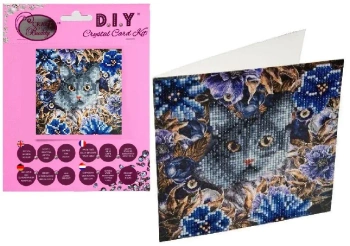 Diamentowa mozika Koty i kwiaty 18x18cm - Pro Kids