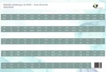 Naklejki indeksujące do Biblii - duże akwarela - Szaron