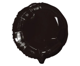 Balon foliowy okrągły czarny 45,7cm - Godan