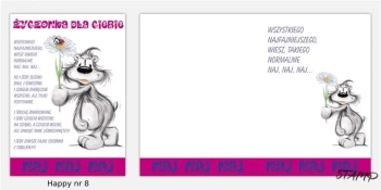 Karnet Happy B6 + koperta wzór nr 08 - Stamp