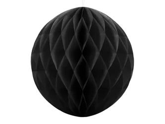 Kula bibułowa czarny 20cm - PartyDeco