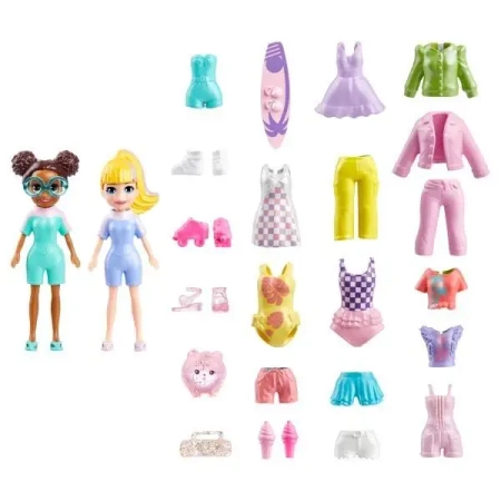 Polly Pocket Zestaw modowy duży z 2 lalkami HRD61 - Mattel