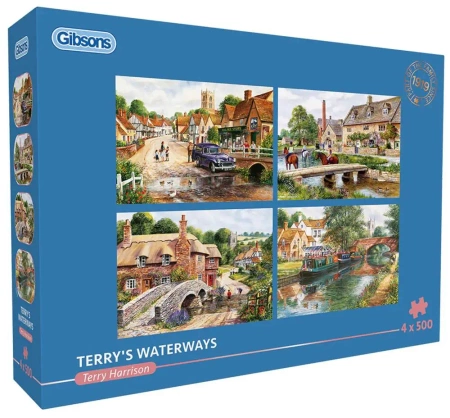 Puzzle 4x500 Spokojna woda - Gibsons