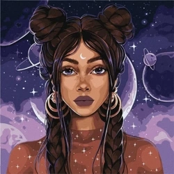 Malowanie po numerach - Kosmiczna dziewczyna - Ideyka