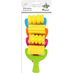 Wałki gąbkowe z fakturami 4szt. - Titanum