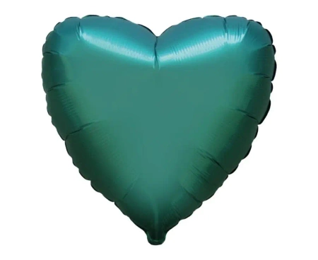 Balon foliowy 46cm Serce satynowe zielone - Godan