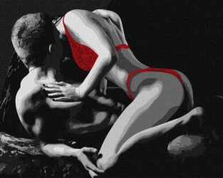 Malowanie po numerach - Czerwona pokusa 40x50cm - Ideyka