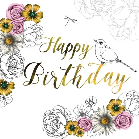 Karnet Swarovski kwadrat CL1403 Urodziny kwiaty - Clear Creations