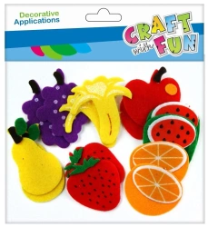 Owoce filcowe samoprzylepne 14szt - Craft with Fun