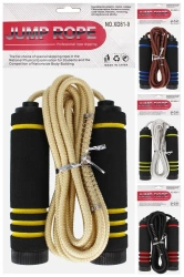 Skakanka sznurkowa z piankowymi uchwytami 1 szt.mix - MEGA CREATIVE