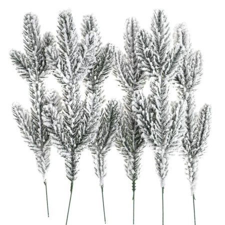 Ośnieżone gałązki sosny 25cm 6szt - Dalprint dpCraft