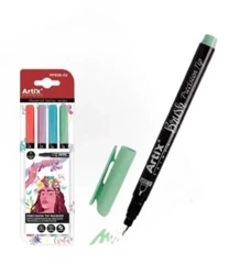 Markery z precyzyjną końcówką Happy Colors 4 kol - Artix
