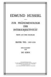 Zur Phänomenologie der Intersubjektivität - Edmund Husserl