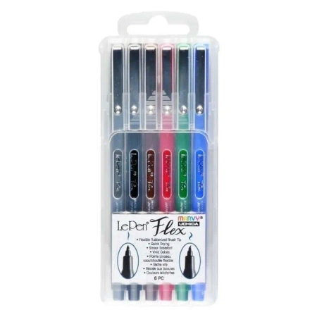 Pisaki pędzelkowe Primary 6 kolorów - Marvy