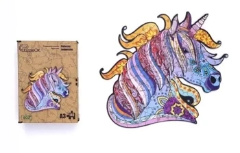 Puzzle drewniane eko 148 Bajeczny jednorożec A3 - PuzzleOK