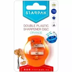 Temperówka plastikowa podwójna dysk pomarańczowa - STARPAK