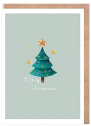 Kartka Boże Narodzenie Choinka, eko koperta K128 - Cardie