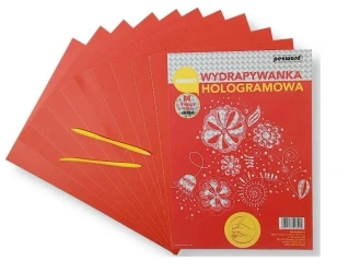 Wydrapywanka hologramowa A4 srebrno-czerwona - Penword