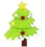 Dekoracje filcowe 3D choinki 60x75mm 4szt - Titanum