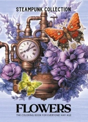 Kolorowanka A4 pionowa 8 obrazków Kwiaty fiolet - Fresh